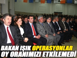 Bakan Işık Operasyonlar oy oranımızı etkilemedi