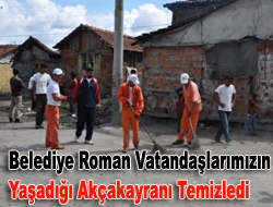 Kandıra Belediyesi, Roman vatandaşlarımızın yaşadığı Akçakayranı Temizledi