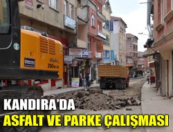 Kandırada asfalt ve parke çalışması