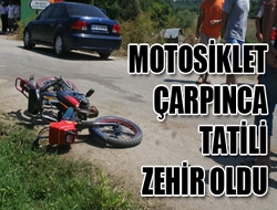 Motosiklet Çarpınca Tatili Zehir Oldu