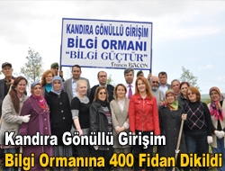 Kandıra Gönüllü Girişim Bilgi ormanına 400 fidan dikildi