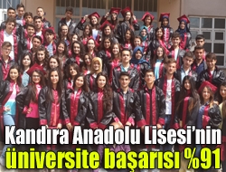 Kandıra Anadolu Lisesinin üniversite başarısı %91