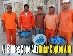 Vatandaş çöpe attı onlar çöpten aldı