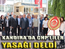 Kandırada CHP'liler yasağı deldi