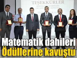 Matematik dahileri ödüllerine kavuştu