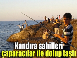 Kandıra sahilleri çaparacılar ile dolup taştı