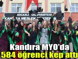 Kandıra MYOda 584 öğrenci kep attı