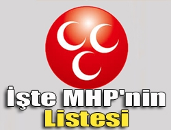 İşte MHP'nin listesi