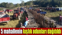 5 mahallenin kışlık odunları dağıtıldı