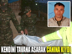 Kendini tavana asarak canına kıydı