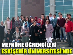 Mefkûre öğrencileri Eskişehir Üniversitesinde