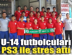 U-14 futbolcuları PS3 ile stres attı