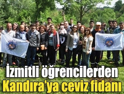 İzmitli öğrencilerden Kandıraya ceviz fidanı