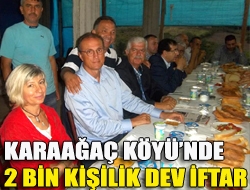 Karaağaç Köyünde 2 bin kişilik dev iftar