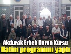 Akdurak Erkek Kuran Kursu hatim programını yaptı