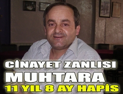 Cinayet zanlısı muhtara 11 yıl 8 ay hapis