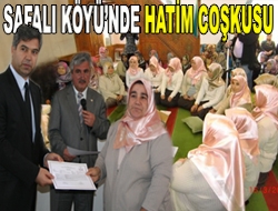 Safalı Köyünde Hatim coşkusu