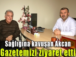 Sağlığına kavuşan Akcandan gazetemize ziyaret