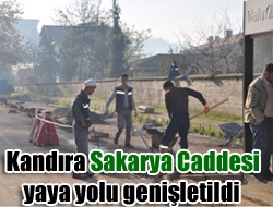 Kandıra Sakarya Caddesi yaya yolu genişletildi