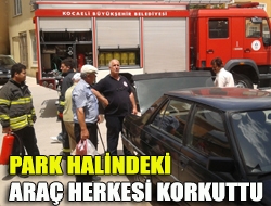 Park halindeki araç herkesi korkuttu