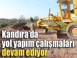 Kandırada yol yapım çalışmaları devam ediyor