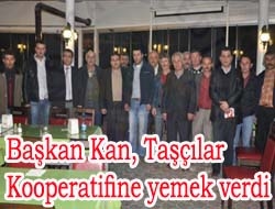 Kan, taşçılarla yemek yedi