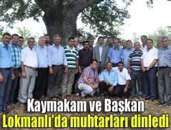 Kaymakam ve Başkan lokmanlı'da muhtarları dinledi