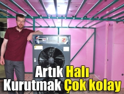 Artık halı kurutmak çok kolay