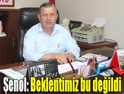 Şenol: Beklentimiz bu değildi