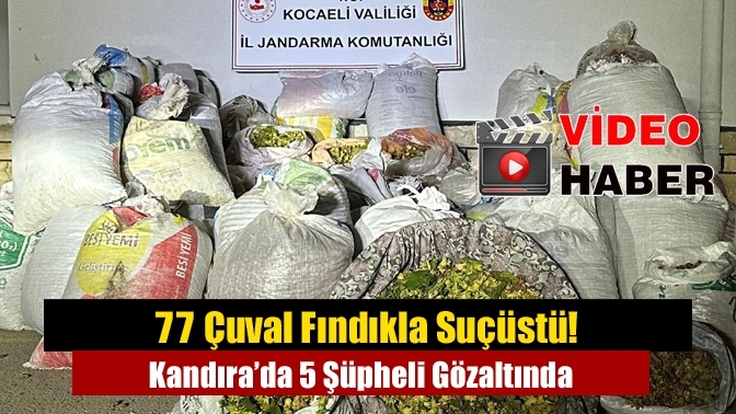 77 Çuval Fındıkla Suçüstü! Kandıra’da 5 Şüpheli Gözaltında