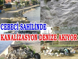 Cebeci sahilinde kanalizasyon denize akıyor