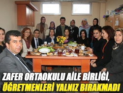 Zafer Ortaokulu Aile Birliği, öğretmenleri yalnız bırakmadı