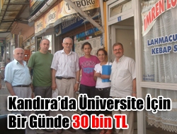 Kandıra’da Üniversite için bir günde 30 bin TL