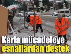 Karla mücadeleye esnaflardan destek