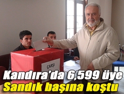 Kandırada 6,599 üye, sandık başına koştu