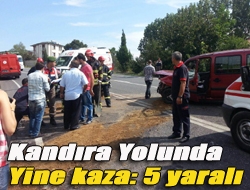 Kandıra Yolunda yine kaza: 5 yaralı