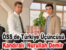 ÖSS’de Türkiye Üçüncüsü Kandıralı Nurullah Demir