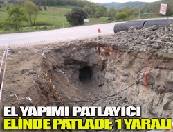 El yapımı patlayıcı elinde patladı; 1 yaralı