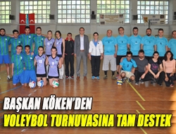 Başkan Kökenden voleybol turnuvasına tam destek