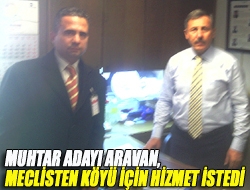 Muhtar adayı Aravan, meclisten köyü için hizmet istedi