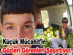 Küçük Mücahitin gözleri görenleri şaşırtıyor.