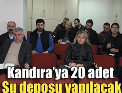 Kandıraya 20 adet su deposu yapılacak