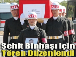 Şehit binbaşı için tören düzenlendi