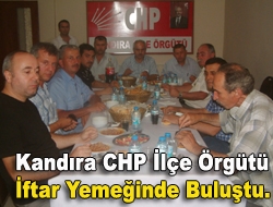 Kandıra CHP İlçe Örgütü iftar yemeğinde buluştu.