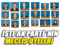 İşte Ak Partinin meclis üyeleri