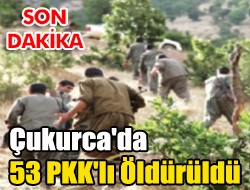 Çukurca'da 53 PKK'lı Öldürüldü