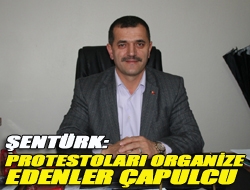 Şentürk: Protestoları organize edenler çapulcu