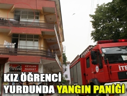 Kız öğrenci yurdunda yangın paniği