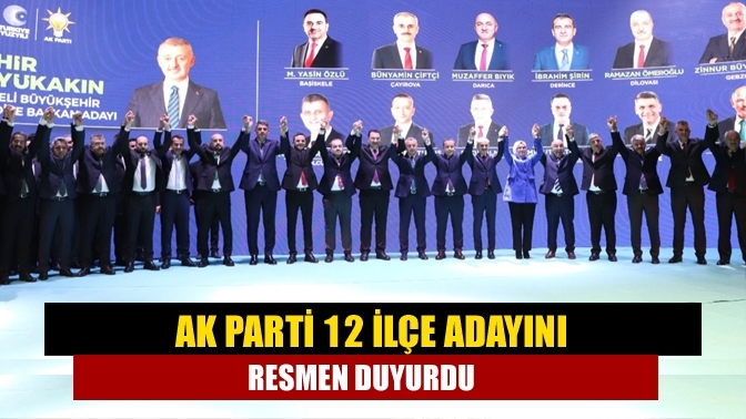 AK Parti 12 ilçe adayını resmen duyurdu