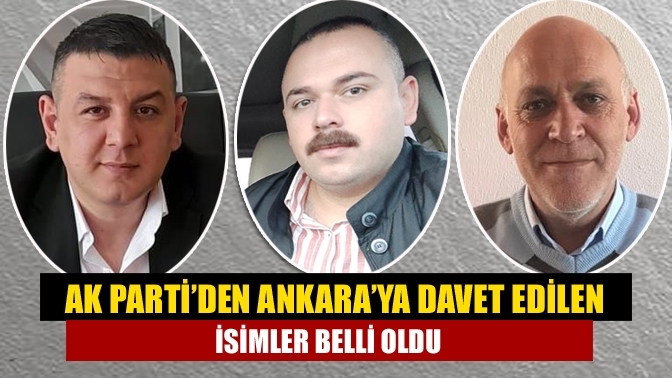 AK Parti’den Ankara’ya davet edilen isimler belli oldu